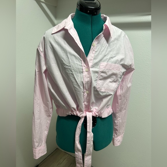 Pink button down S - Picture 3 of 4